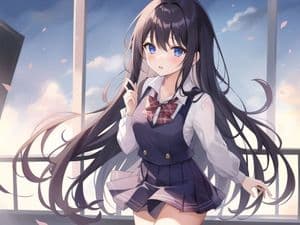 Uniform Standing Balcony Anime puzzle preview