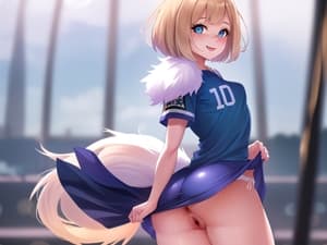 Blue Uniform Posing Beach puzzle preview