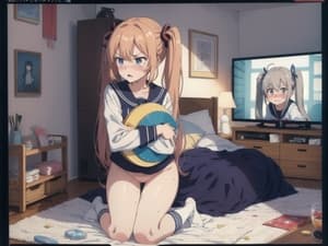 Young Japanese girl loses her panties before going to class puzzle preview