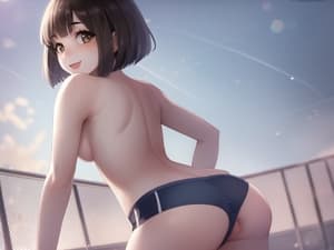Sexy shorts from the French brunette puzzle preview