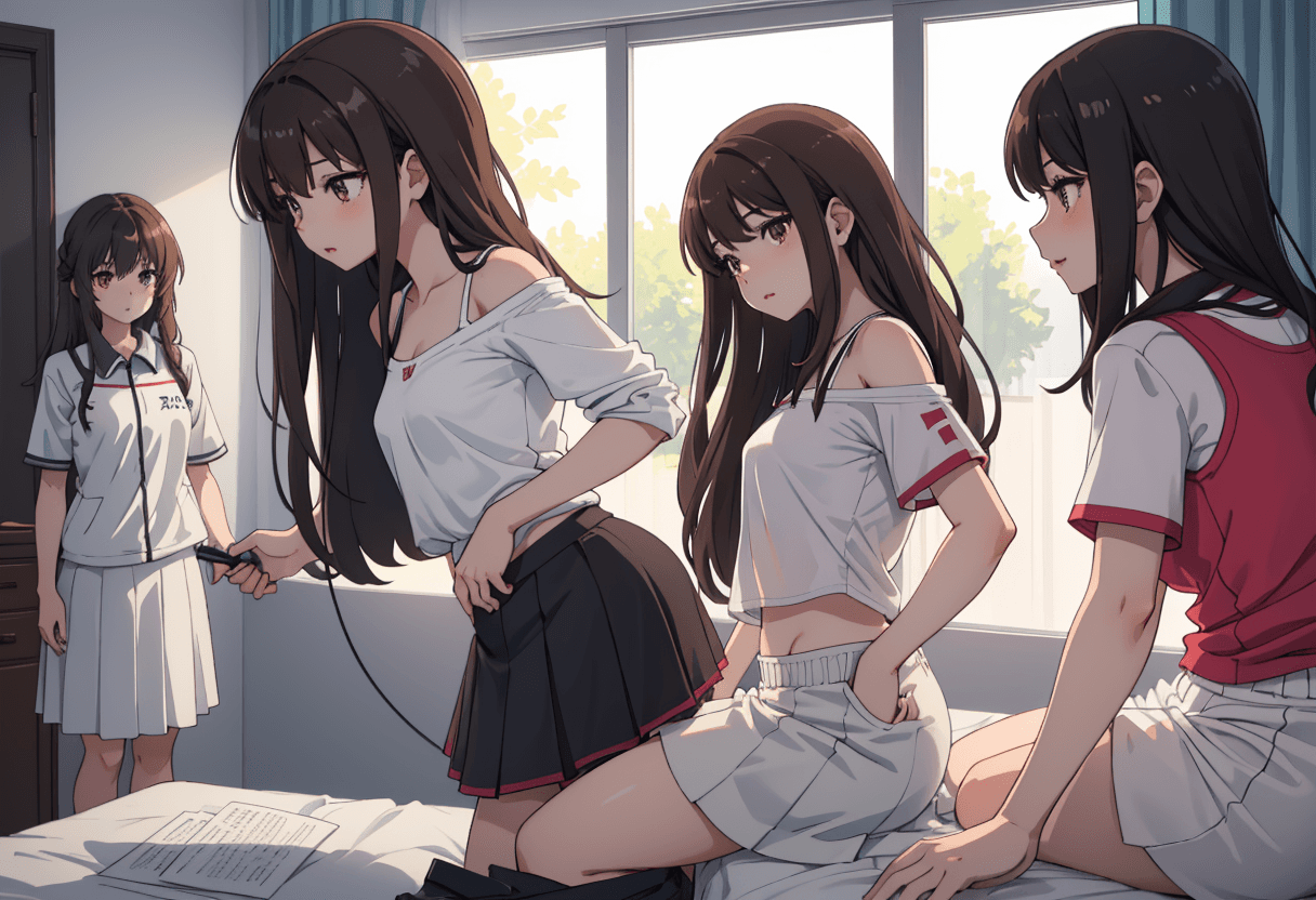 Crimson Anime Muse — Anime Jigsaw puzzle background