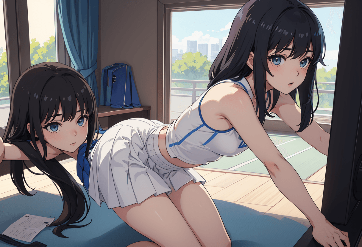 Seductive Anime Girl — Anime Jigsaw puzzle background