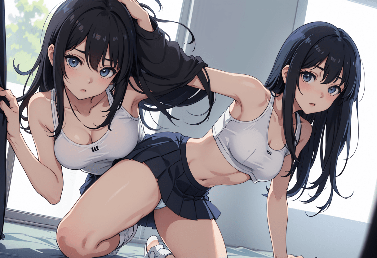 Seductive Anime Girl — Puzzle Challenge puzzle background