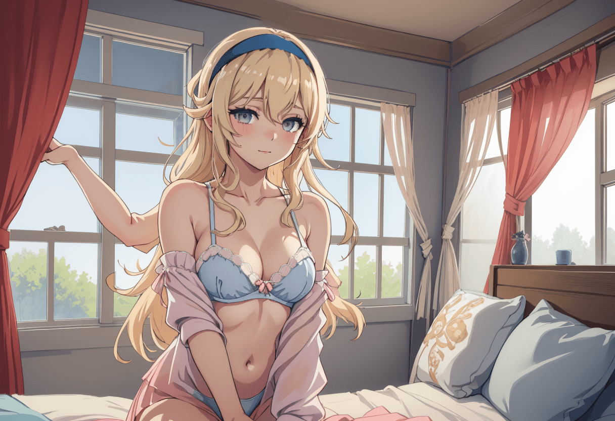 Seductive Anime Girl — Anime Jigsaw puzzle background