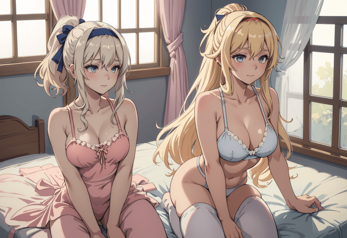 Seductive Anime Girl — Anime Jigsaw puzzle background